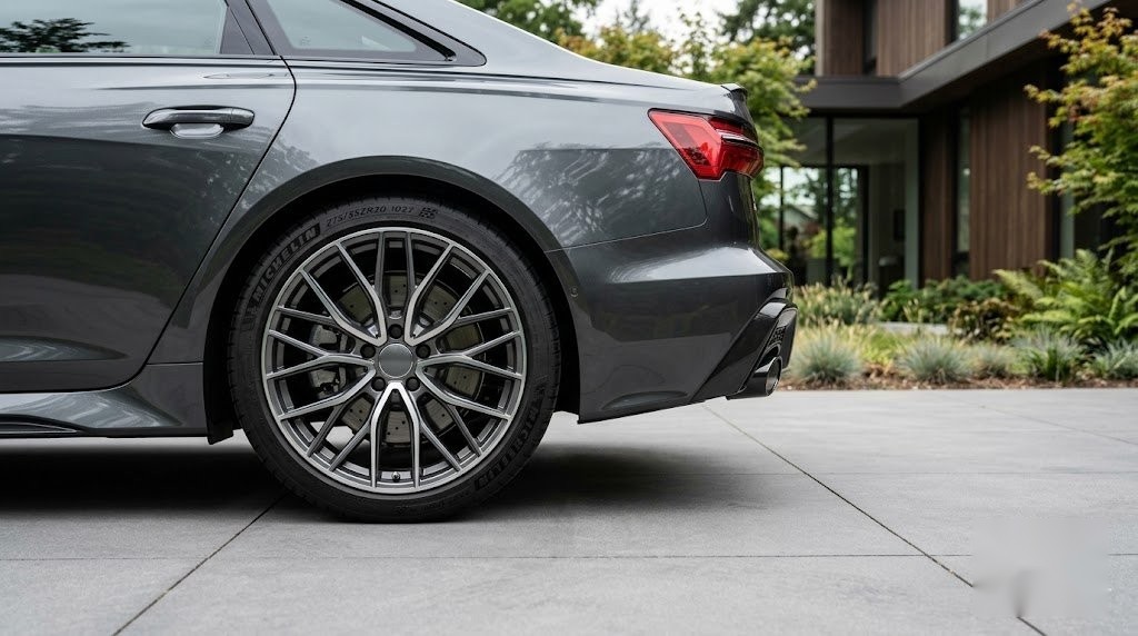 Wheels rendered on the actual car with Vizbl AutoFit